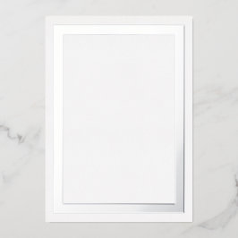 ウルトララグジュアリー 厚口 銀箔枠カードストック 箔招待状