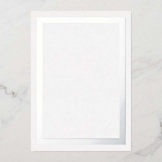 ウルトララグジュアリー 厚口 銀箔枠カードストック 箔招待状 (正面)