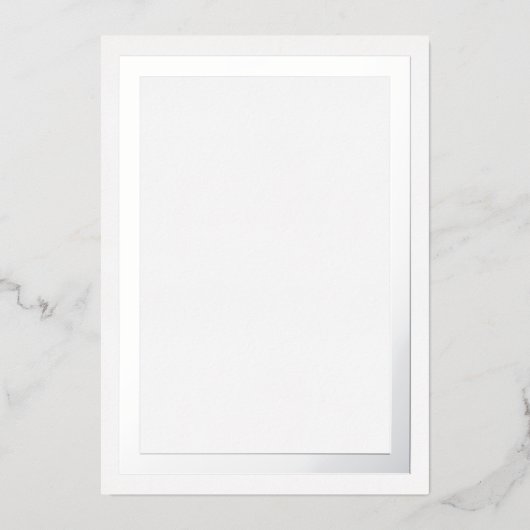 ウルトララグジュアリー 厚口 銀箔縁カード用紙 箔招待状 (正面)