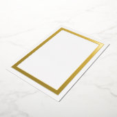 ウルトララックス極厚ゴールドホイルボーダーカードストック 箔招待状 (回転した状態)