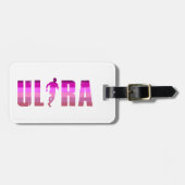 ウルトラランニングイズ・ピンクパープルレインボー ラゲッジタグ (正面横)