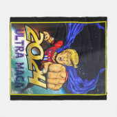 ウルトラMAGAおもしろいプロトランプマガすごいウルトラMaga  フリースブランケット (正面(横))