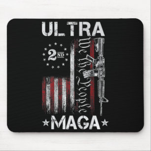 ウルトラMAGAガンAR-引用文愛国的アメリカ国旗 マウスパッド