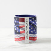 ウルトラMAGAトランプ女の子マグ – いいえ謝罪 マグカップ (中央)