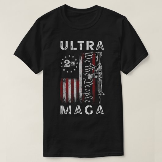 ウルトラMAGA We The People AR-15 2nd Correction 1776 Tシャツ (デザイン正面)