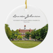 ウルバパーソナライズされたナチャンペーン卒業 セラミックオーナメント (裏面)