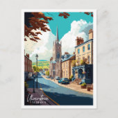 ウルバーストーンタスマニアヴィンテージ旅行イラストレーション ポストカード (正面)