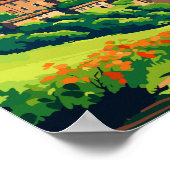 ウルビノイタリアトラベルアートヴィンテージイラストレーション ポスター (角)