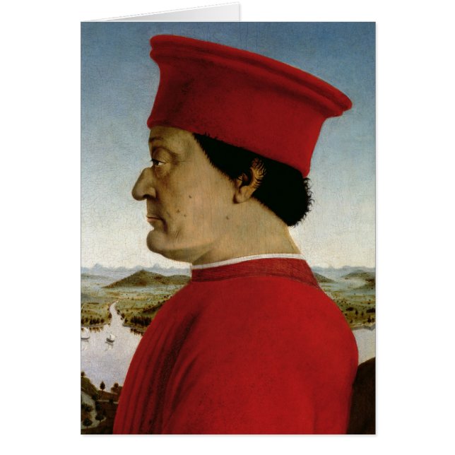 ウルビノ、c.1465のFederigo da Montefeltro公爵 (正面)