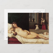 ウルビーノティティツィアのヴィーナス1538ヴェネツィア ポストカード (正面/裏面)