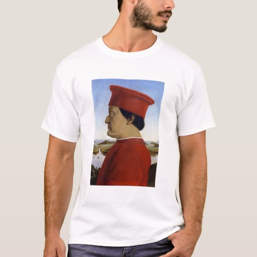ウルビーノ公 – ピエロ・デラ・フランチェスカ Tシャツ (正面)