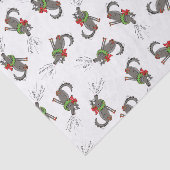 ウルフおもしろいクリスマスハッピーハウリデイズホリデー 薄葉紙 (詳細)