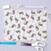 ウルフおもしろいクリスマスハッピーハウリデイズホリデー 薄葉紙 (クラフト)