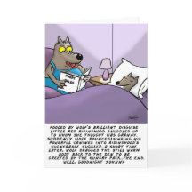 ウルフおもしろいグリーティングカード