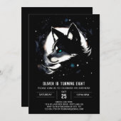 ウルフお洒落誕生日 招待状 (正面/裏面)