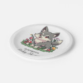 ウルフかわいらしカラフルの赤ちゃんシャワー ペーパープレート (アングル)