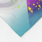 ウルフでユニークにデザインされた超リアルなアートワーク フリースブランケット (角)