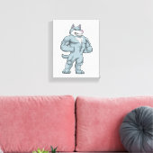 ウルフとしてボディビルダー極端 キャンバスプリント (インサイチュ (リビング))