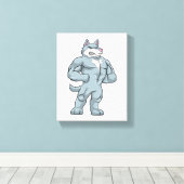 ウルフとしてボディビルダー極端 キャンバスプリント (インサイチュ (ウッドフロア))