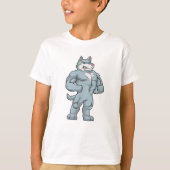 ウルフとしてボディビルダー極端 Tシャツ (正面)