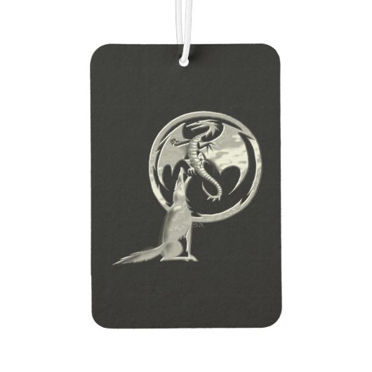 ウルフとドラゴンシルバーブラックカーエアーフレッシュナー カーエアーフレッシュナー (裏面)