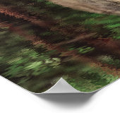 ウルフとポンプ水の反射、抽象芸術動機 ポスター (角)