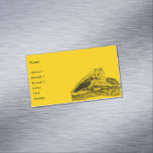 ウルフとレイベン – ブラックとイエローのデザイン マグネット名刺 (インサイチュ)