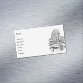 ウルフとレイベン – 白黒デザイン マグネット名刺 (インサイチュ)