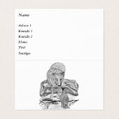 ウルフとレイベン – 白黒デザイン 名刺 (内部フラット)