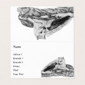 ウルフとレイベン – 白黒デザイン 名刺 (外部フラット)