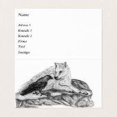 ウルフとレイベン – 白黒デザイン 名刺 (内部フラット)