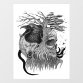 ウルフとレイヴンのスカル ウィンドウサイン (シート)