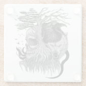 ウルフとレイヴンのスカル ガラスコースター (裏面)