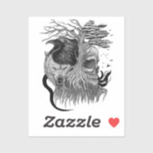 ウルフとレイヴンのスカル シール (シート)