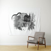 ウルフとレイヴンのスカル タペストリー (インサイチュ(横))