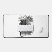 ウルフとレイヴンのスカル デスクマット (キーボード&マウス)