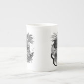 ウルフとレイヴンのスカル ボーンチャイナマグカップ (正面)