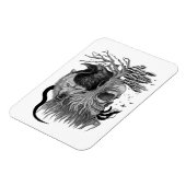 ウルフとレイヴンのスカル マグネット (左側)