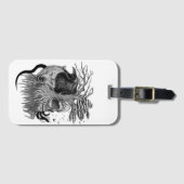ウルフとレイヴンのスカル ラゲッジタグ (正面横)