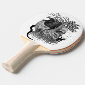 ウルフとレイヴンのスカル 卓球ラケット (正面アングル)
