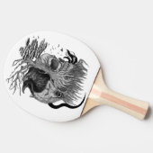 ウルフとレイヴンのスカル 卓球ラケット (横)