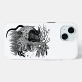 ウルフとレイヴンのスカル Case-Mate iPhoneケース (裏面 (横))