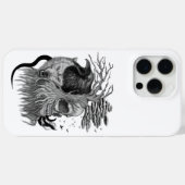 ウルフとレイヴンのスカル Case-Mate iPhoneケース (裏面 (横))