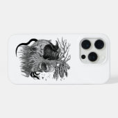 ウルフとレイヴンのスカル iPhoneケース (裏面横)