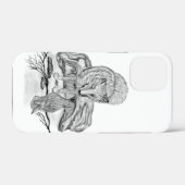 ウルフとレイヴンの白黒デザイン Case-Mate iPhoneケース (裏面 (横))