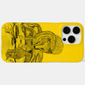 ウルフとレイヴンの黒と黄色のデザイン Case-Mate iPhoneケース (裏面 (横))