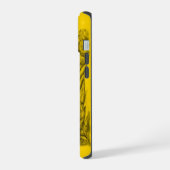 ウルフとレイヴンの黒と黄色のデザイン iPhone 15ケース (左側面)