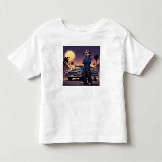 ウルフとローライダー トドラーTシャツ (正面)