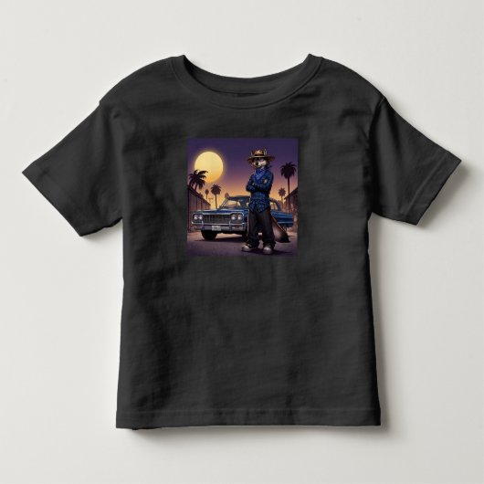 ウルフとローライダー トドラーTシャツ (正面)