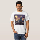 ウルフとローライダー Tシャツ (正面フル)
